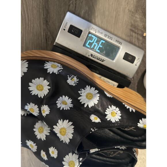 Free People Daisy Conversational Platform Clogs Black Floral Size 38 - Picture 6 of 6